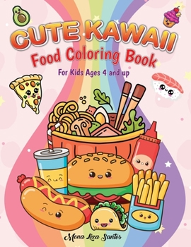 Paperback Kawaii Coloring Book For Kids (Cute Kawaii Coloring Book for Kids Ages 4-12) [Large Print] Book