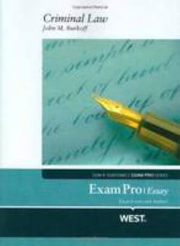 Paperback Burkoff's Exam Pro Essay on Criminal Law Book