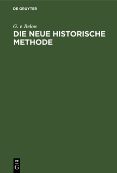 Hardcover Die Neue Historische Methode [German] Book
