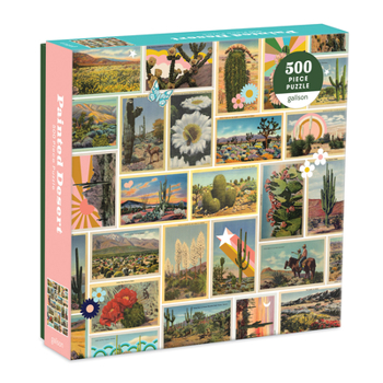 Galison Painted Desert Puzzle, 500 Pieces, 20” x 20” – Jigsaw Puzzle Featuring Colorful and Lively Photographs from The Desert – Thick, Sturdy Pieces, Challenging Family Activity, Great Gift Idea