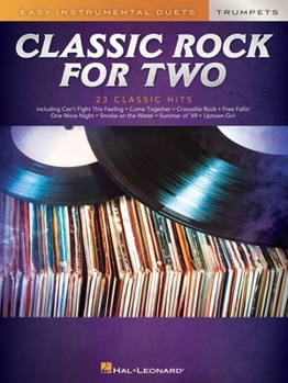 Paperback Classic Rock for Two Trumpets: Easy Instrumental Duets Book