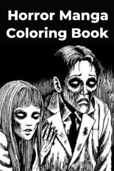 Paperback Horror Manga Coloring Book [Large Print] Book