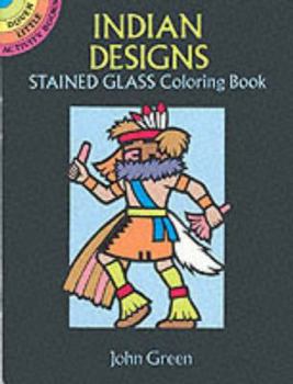 Paperback Indian Designs Stained Glass Coloring Book (Dover Stained Glass Coloring Book) Book