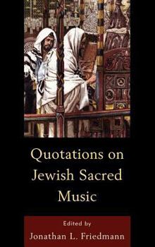 Hardcover Quotations on Jewish Sacred Music Book