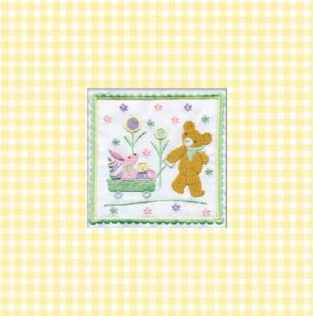 Hardcover Baby Memory Record Book: Embroidered Teddy Book