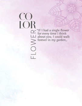 Paperback Flower Color: Coloring Book