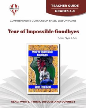 Paperback Year of Impossible Goodbyes - Teacher Guide by Novel Units Book