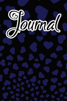 Paperback Journal: Midnight Dark Blue Falling Hearts Journal for women to write in Book