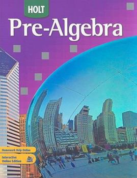 Hardcover Holt Pre-Algebra: Student Edition 2008 Book