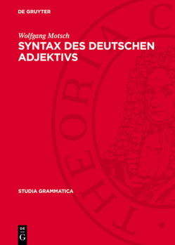 Hardcover Syntax Des Deutschen Adjektivs [German] Book