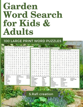 Garden Word Search for Kids & Adults: 100 Large Print Word Puzzles