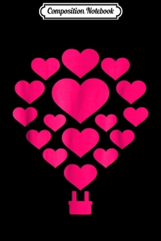 Composition Notebook: Hot air balloon hearts Journal/Notebook Blank Lined Ruled 6x9 100 Pages