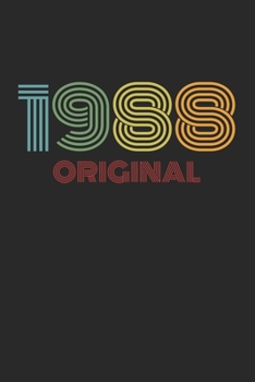 Vintage 1988 Original: Retro Notizbuch - A5 (6"x9"), 120 Seiten, liniert - Geburtstag 80er 80's Tagebuch Geschenk Notizblock (German Edition)