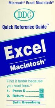 Paperback Microsoft Excel 4 Macintosh Quick Reference Guide Book