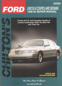 Paperback Lincoln Coupes and Sedans, 1988-00 Book