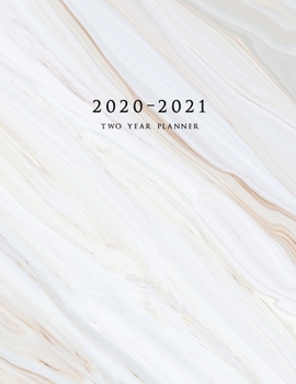 Paperback 2020-2021 Two Year Planner: Large Monthly Planner with Inspirational Quotes and Marble Cover (Volume 2) Book