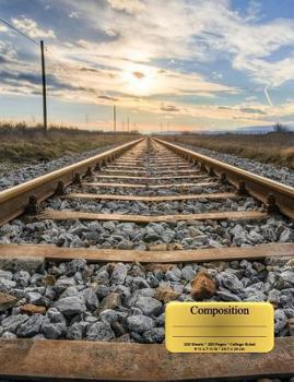 Paperback Vintage Railroad Tracks Train Locomotive Composition Notebook, Narrow Ruled: 100 sheets/200 pages Book