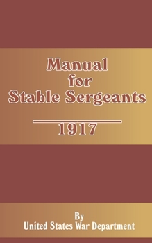 Paperback Manual for Stable Sergeants Book