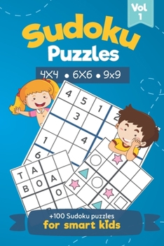 Paperback sudoku puzzles for smart kids: +100 fun logic sudoku puzzles, brain teaser workout Book