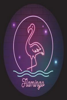 Flamingo: Neon Sign Flamingo Summer Gift Notebook For Women