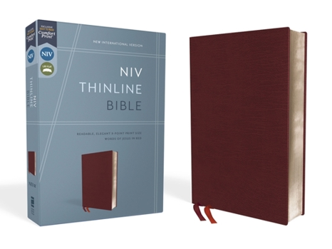 Bonded Leather NIV, Thinline Bible, Bonded Leather, Burgundy, Red Letter Edition Book