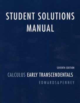 Paperback Student Solutions Manual for Calculus: Early Transcendentals Book