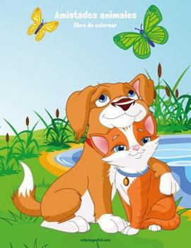 Paperback Amistades animales libro para colorear 1 [Spanish] Book