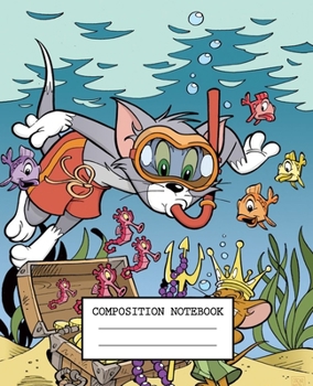 Composition Notebook: Tom and Jerry Soft Glossy Cover Wide Ruled Lined Pages Book 7.5 x 9.25 Inches 110 Pages