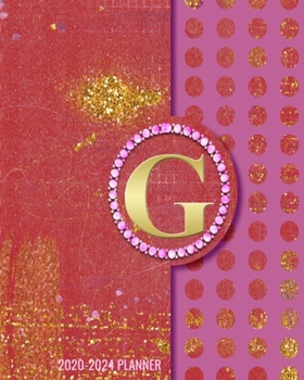 Paperback 2020-2024 5 Year Monthly Planner: Initial Monogram Letter G 60 Months Calendar, 5 Year Agenda Schedule Organizer, Logbook and Personalized Journal Book