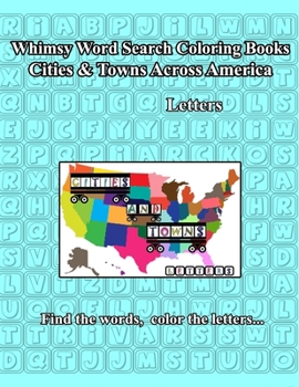 Paperback Whimsy Word Search: Cities and Towns, Letters Book