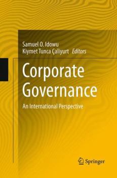 Paperback Corporate Governance: An International Perspective Book