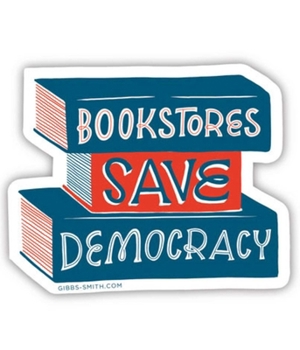 Paperback Bookstores Save Democracy (Sticker) Book