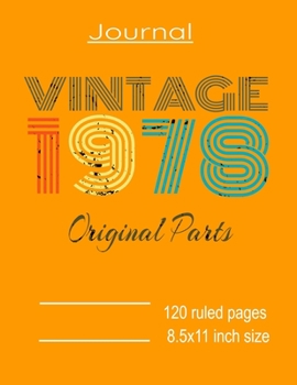 Journal Vintage 1978 Retro 70's-41st Birthday Journal