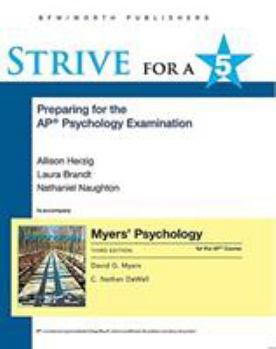 Paperback Strive for a 5: Preparing for the Ap(r) Psychology Exam (Myers Ap(r)) Book