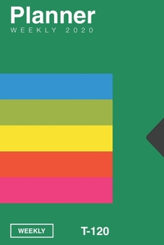 Green VHS Inspired Video cassette tape T-120 Inspired 2020 Planner [6x9]: Vintage Retrowave Vaporwave Theme