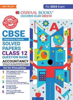 Paperback Oswaal CBSE Class 12 Accountancy Question Bank 2023-24 Book