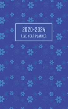 Paperback 2020-2024 Five Year Planner: 60-Month Calendar (Pocket Book) * 140 Pages Book
