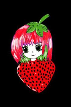 Paperback Strawberry Girl: Notebook Book