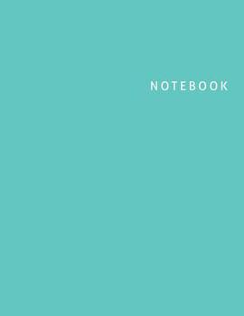 Paperback Notebook: Blank Unlined Notebook, Turquoise Cover, Large Sketch Book 8.5 x 11 Book