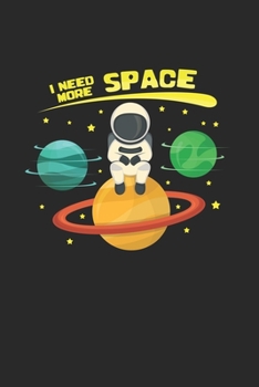 I need more space: 6x9 Spaceman blank with numbers paper notebook notes