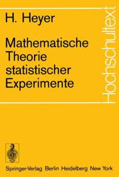 Paperback Mathematische Theorie Statistischer Experimente [German] Book