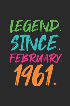 Legend Since February 1961: Journal for Birthday Gift Idea - Graph Ruled Notebook