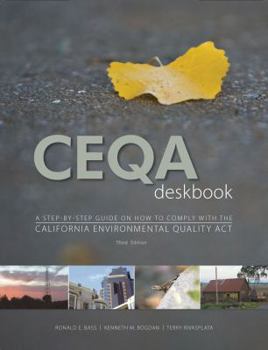 Paperback CEQA Deskbok A Step-By-Step Guide on How to Comply with CEQA Book