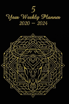 5 Year Weekly Planner 2020 - 2024: Animal Skull - Agenda Planner For The Next Five Years  + 20 pages addresses + 20 pages lines + 20 pages dot grid
