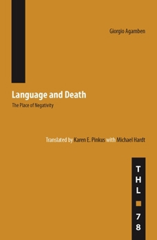 Paperback Language and Death: The Place of Negativity Volume 78 Book