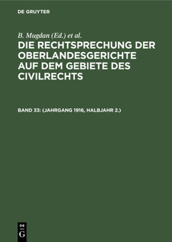 Hardcover (Jahrgang 1916, Halbjahr 2.) [German] Book