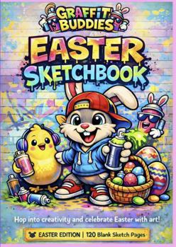 Paperback Graffiti Buddies Easter Sketchbook: 120 Blank Pages for Kids to Draw, Doodle & Create Easter Art (Graffiti Buddies Art & Activity Series) Book