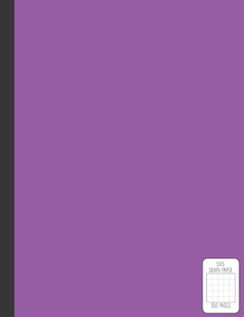 5x5 Graph Paper: 150 Pages Single Subject Grid Paper Notebook | Large 8.5 x 11 Coordinate Ruled  | Purple Cover