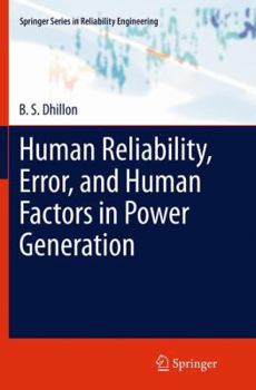 Paperback Human Reliability, Error, and Human Factors in Power Generation Book