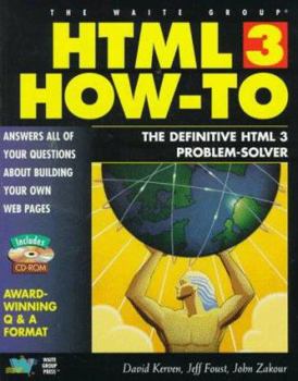 Paperback HTML 3 How-To: The Definite HTML Problem Solver, with CDROM Book